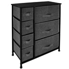 Simplify Commode de rangement à 7 tiroirs grise : Meuble de rangement utilitaire en acier et polypropylène, Rangement universel et pour vêtements