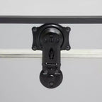 Seward Trunk 30" Roues lignées en papier noir et alliage : Rangement type malle-casiers, Malle de camping pour l'université, Capacité de 90 kg, Aucun assemblage requis