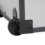 Seward Trunk 30" Roues lignées en papier noir et alliage : Rangement type malle-casiers, Malle de camping pour l'université, Capacité de 90 kg, Aucun assemblage requis
