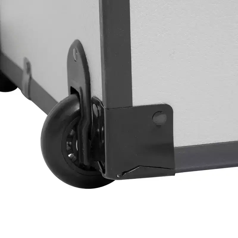 Seward Trunk 30" Roues lignées en papier noir et alliage : Rangement type malle-casiers, Malle de camping pour l'université, Capacité de 90 kg, Aucun assemblage requis