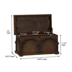 Malle de rangement en bois brun Household Essentials Small Arch