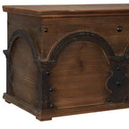 Malle de rangement en bois brun Household Essentials Small Arch