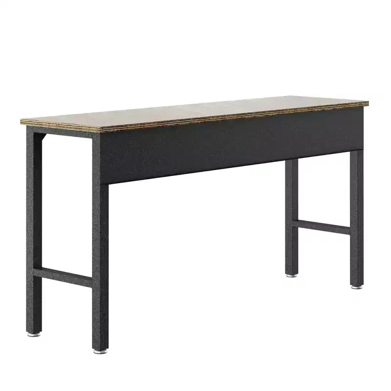 Manhattan Comfort Fortress Ensemble 3 pièces d'armoires de garage et de table de travail mobiles et compactes 2.0 Gris : Rangement verrouillable, étagères réglables, roulettes