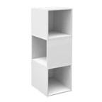 Niche Lot de 3 cubes de rangement empilables en bois blanc neige