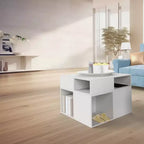 Niche Lot de 3 cubes de rangement empilables en bois blanc neige