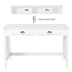 Bureau informatique Yaheetech, station de travail moderne avec organisateur flottant amovible, 4 tiroirs, pieds en bois de pin