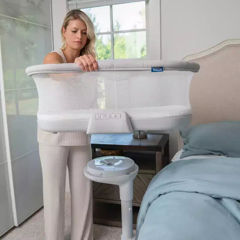 HALO BassiNest Berceau Apaisant Pivotant 3.0 Bébé - Gris : Hauteur ajustable, Pivotant à 360 degrés, Vibration
