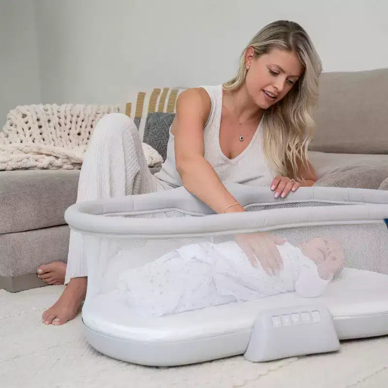 HALO BassiNest Berceau Apaisant Pivotant 3.0 Bébé - Gris : Hauteur ajustable, Pivotant à 360 degrés, Vibration