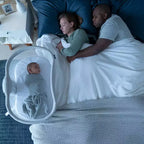 HALO BassiNest Swivel Sleeper 3.0 Lit de Bébé Cododo - Gris : Pivotement à 360 degrés, Cadre métallique, Rembourrage en coton, Capacité de 9 kg