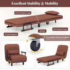 Fauteuil-lit pliable convertible avec dossier réglable