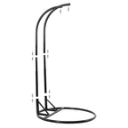 LeisureMod Fauteuil suspendu œuf 2 places avec support - Balançoire hamac de patio en rotin osier intérieur/extérieur avec coussins