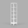 Madison Linen Tower with Five Open Shelves White - Teamson Home: Chrome-Plated, Transitional Style, MDF Composite