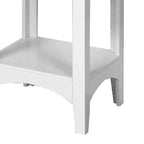Colonne de salle de bain Madison à cinq étagères ouvertes blanche - Teamson Home : Chrome-plated, Style de transition, Composite de fibres à densité moyenne