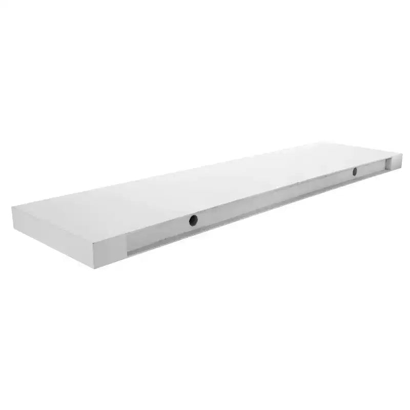 Kiera Grace Étagère murale flottante Stockholm Aberg 91,4 cm x 3,8 cm avec éclairage LED blanc : Décoration murale moderne en MDF, aucun assemblage requis