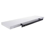 Kiera Grace Étagère murale flottante Stockholm Aberg 91,4 cm x 3,8 cm avec éclairage LED blanc : Décoration murale moderne en MDF, aucun assemblage requis