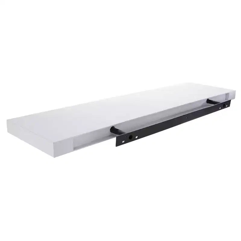 Kiera Grace Étagère murale flottante Stockholm Aberg 91,4 cm x 3,8 cm avec éclairage LED blanc : Décoration murale moderne en MDF, aucun assemblage requis