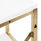 Kate & Laurel All Things Decor Étagère murale Ascott à 4 niveaux blanc 24"x32"x8" : Style glamour luxueux, cadre en plastique