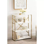 Kate & Laurel All Things Decor Étagère murale Ascott à 4 niveaux blanc 24"x32"x8" : Style glamour luxueux, cadre en plastique