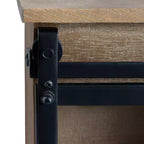 Armoire murale décorative en bois Barnhardt 30 po x 28 po avec 2 portes coulissantes en verre marron rustique - Kate & Laurel All Things Decor : Cadre en métal