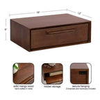Kate & Laurel All Things Decor Étagère de rangement en bois McCutcheon, 45,7 x 30,5 x 15,2 cm, Noyer brun