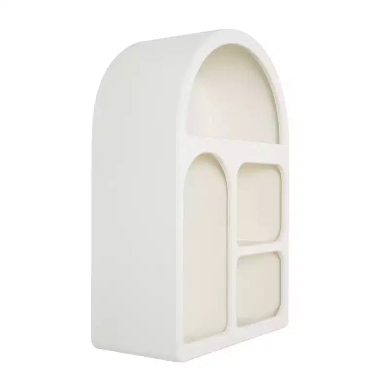 Étagère murale géométrique arquée en bois 24"x16" avec formes de blocs Crème - Olivia & May : Style traditionnel, aucun assemblage, rangement ouvert