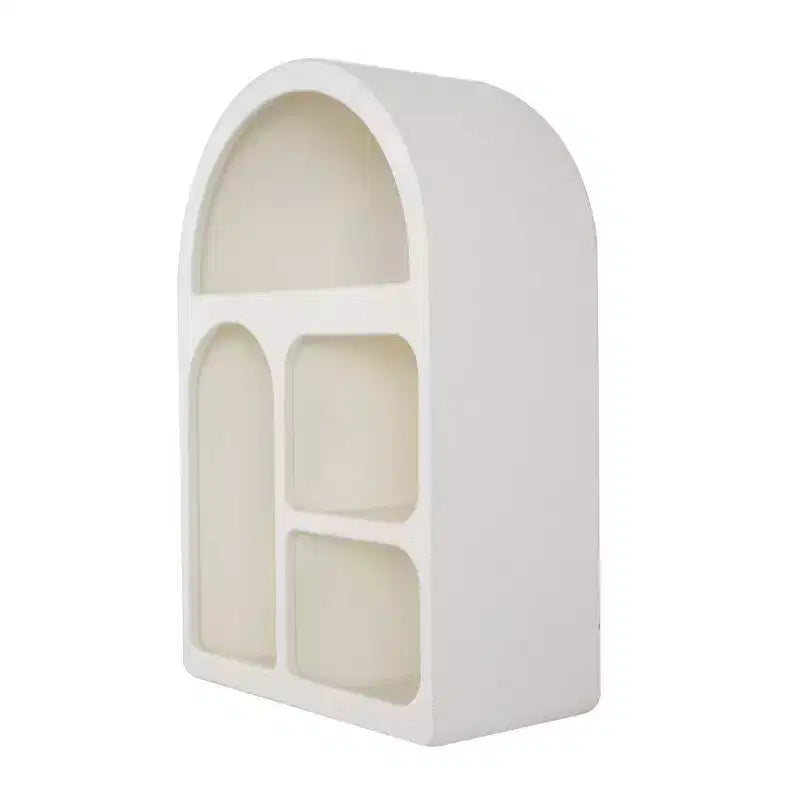 Étagère murale géométrique arquée en bois 24"x16" avec formes de blocs Crème - Olivia & May : Style traditionnel, aucun assemblage, rangement ouvert