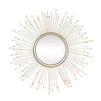 Olivia & May Miroir mural en forme d'étoile (ensemble de 3), doré : Cadre en fer, décor glamour luxueux, aucun assemblage requis