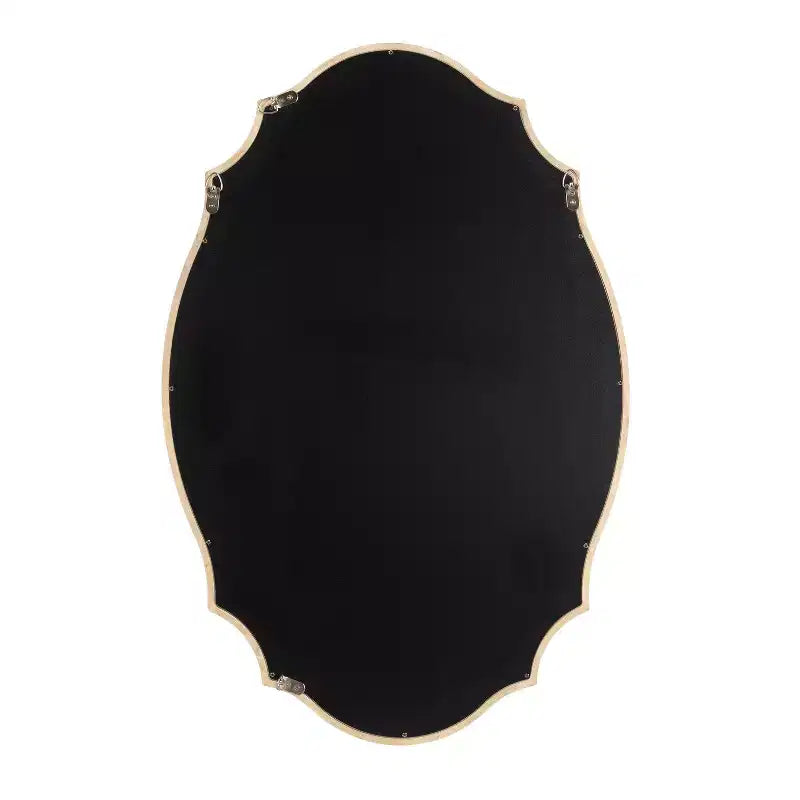Kate & Laurel All Things Decor Miroir ovale festonné en bois naturel Leanna 24 x 36 po