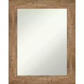24" x 30" Non-Beveled Owl Wood Bathroom Wall Mirror Brown - Amanti Art: Modern Rectangular Vanity, Wall Mount, Includes Hardware
