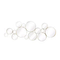 CosmoLiving by Cosmopolitan Modern Metal Iron Wall Mirror Gold : Decorative Round Entryway Mirror