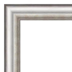 Miroir mural encadré 21" x 25" Argent - Amanti Art : Moderne biseauté, aucun assemblage requis