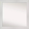 31" x 31" Non-Beveled Mosaic White Wall Mirror - Amanti Art