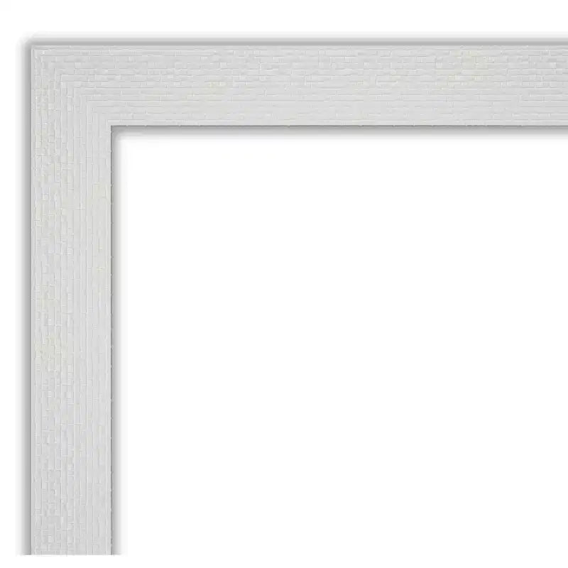 Miroir mural mosaïque blanc non biseauté 31" x 31" - Amanti Art