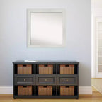 Miroir mural mosaïque blanc non biseauté 31" x 31" - Amanti Art