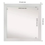 Miroir mural mosaïque blanc non biseauté 31" x 31" - Amanti Art