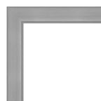 Miroir de porte pleine longueur brossé nickel Vista non biseauté 18" x 52" - Amanti Art : à accrocher à la porte, aucun assemblage requis