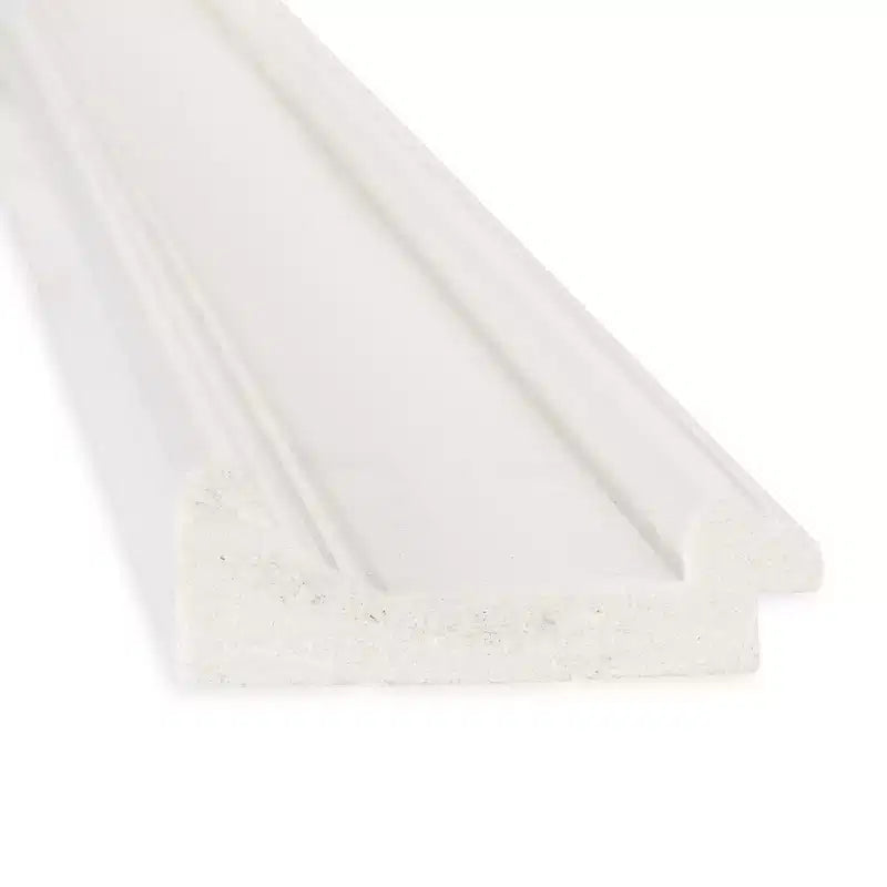 Miroir mural blanc Amanti Art 32"x32" Ridge non biseauté : Carré moderne encadré, matériel de fixation inclus
