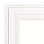 Miroir mural blanc Amanti Art 32"x32" Ridge non biseauté : Carré moderne encadré, matériel de fixation inclus