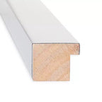 Miroir mural en bois argenté non biseauté à faible lustre de 41 po x 30 po - Amanti Art : Rectangulaire moderne, quincaillerie de montage incluse