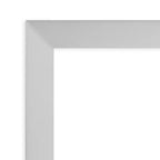 Miroir mural en bois argenté non biseauté à faible lustre de 41 po x 30 po - Amanti Art : Rectangulaire moderne, quincaillerie de montage incluse
