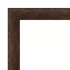 Miroir mural de salle de bain en bois étroit, 104 x 76 cm, sans biseau, noyer chaud - Amanti Art : Moderne, rectangulaire, à fixer au mur
