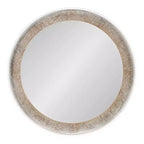 Miroir mural rond Warbrook de Kate & Laurel All Things Decor 26"X26" Brun rustique/Blanc
