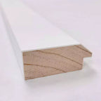 Miroir de porte Amanti Art 18" x 52" en bois blanc non biseauté