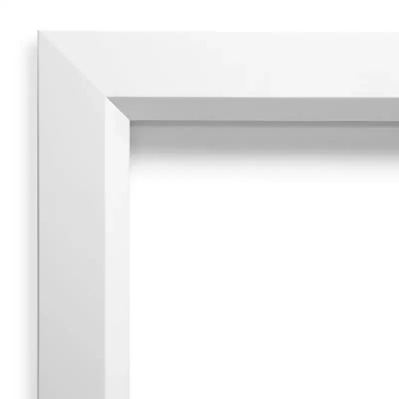 Miroir de porte Amanti Art 18" x 52" en bois blanc non biseauté