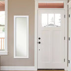 Miroir de porte Amanti Art 18" x 52" en bois blanc non biseauté