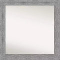 31" x 31" Non-Beveled Bark Rustic Gray Wall Mirror - Amanti Art