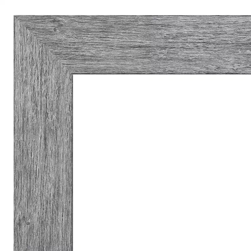 Miroir mural gris rustique écorce non biseauté 31" x 31" - Amanti Art