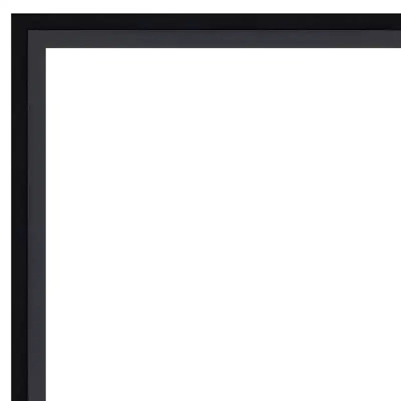 Miroir mural carré Lucie Noir non biseauté 27" x 27" - Amanti Art : Moderne, quincaillerie de fixation incluse