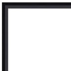 Miroir mural carré Lucie Noir non biseauté 27" x 27" - Amanti Art : Moderne, quincaillerie de fixation incluse