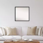 Miroir mural carré Lucie Noir non biseauté 27" x 27" - Amanti Art : Moderne, quincaillerie de fixation incluse
